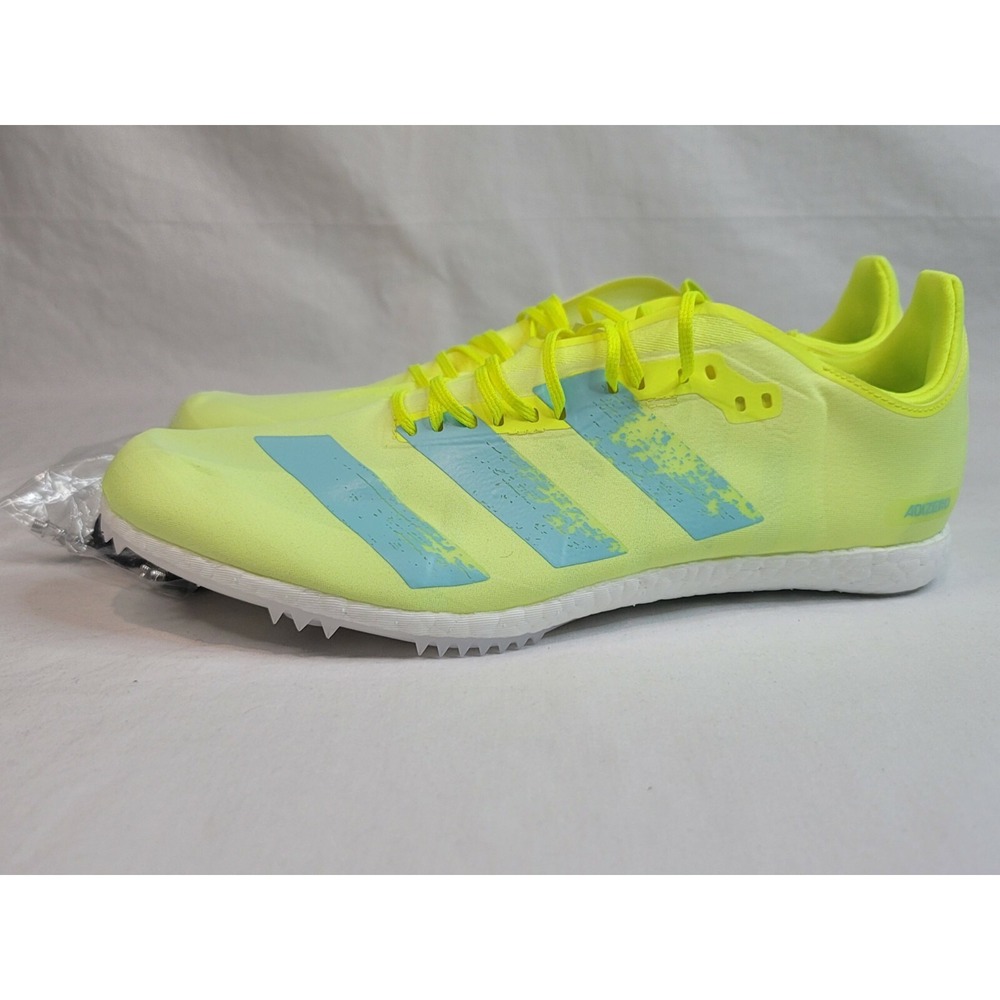 Adidas Adizero Avanti Track Spikes Mens 11.5. Yellow Boost FW2246 NWOB
